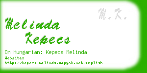 melinda kepecs business card